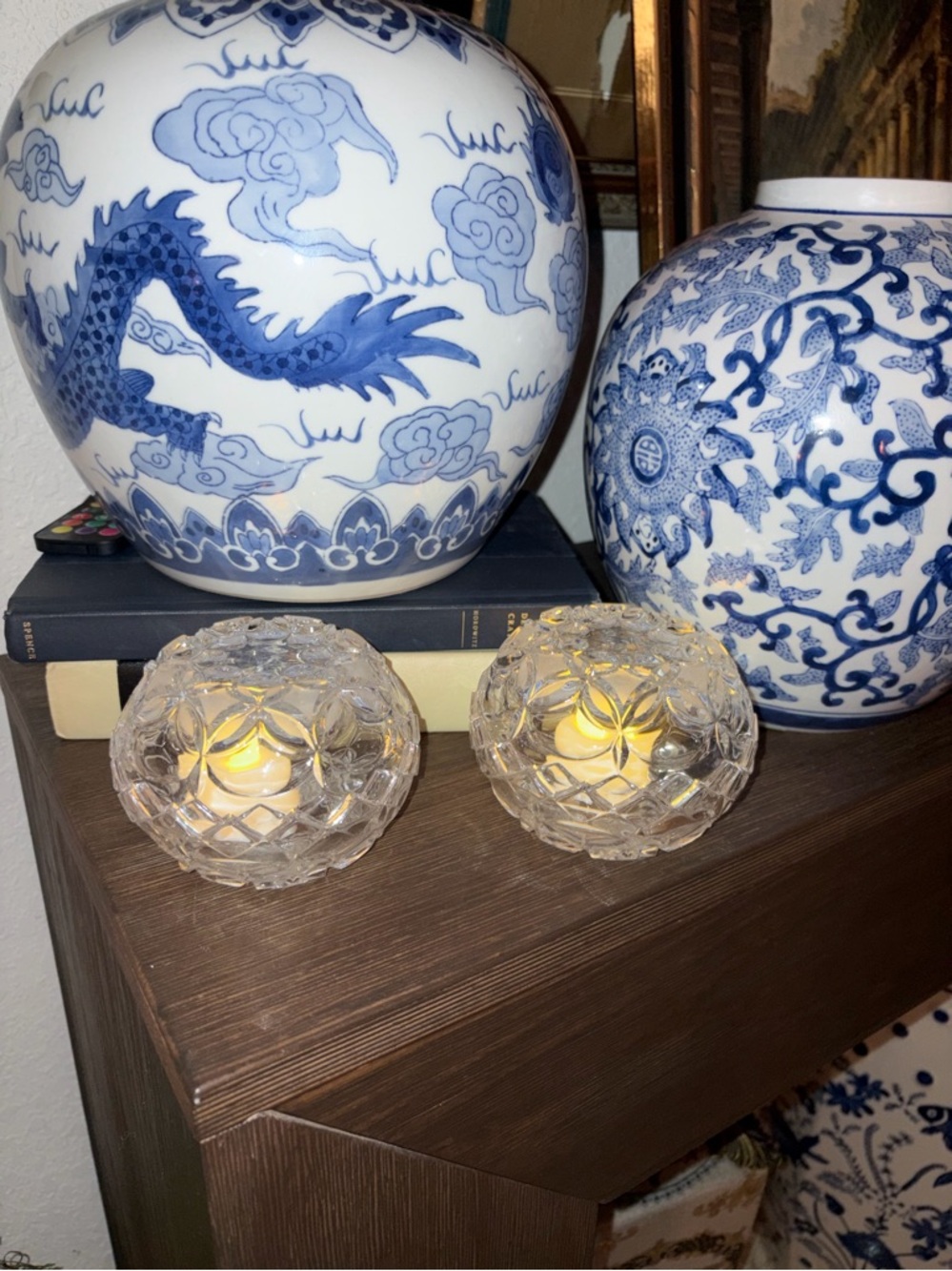 Crustal  Glass Floral Cut  trinket box/fruit bowl /fairy lights holder